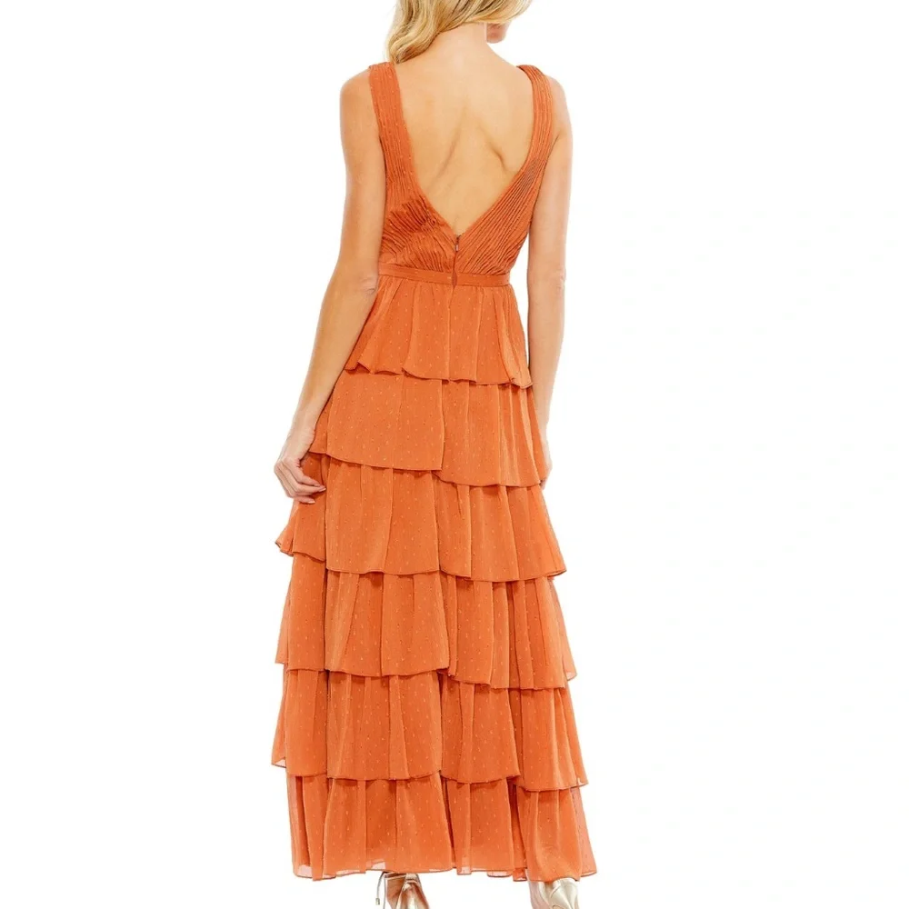 MAC DUGGAL SZ 4 burnt orange FORMAL EVENING PROM DRESS #55843 nwt cocktail dress